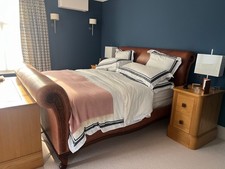 leather sleigh bed for sale  TONBRIDGE