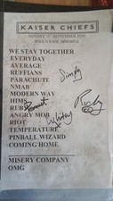 Kaiser chiefs setlist for sale  BARGOED
