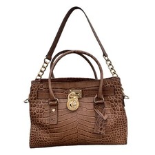 Bolsa de couro Michael Kors Hamilton alça superior com ferragens douradas  comprar usado  Enviando para Brazil