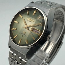 Usado, Vintage 1975 SEIKO LORD MATIC Mostrador Verde Corte Vidro 5606-8110 LM Automático #2005 comprar usado  Enviando para Brazil