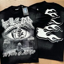 Camiseta masculina manga curta algodão logotipo olho da sabedoria estrela Hell Studios comprar usado  Enviando para Brazil