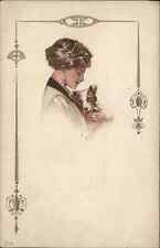 Vintage ART DECO Mulher com Cachorro Jack Russell Terrier MULHERES E CACHORROS comprar usado Vintage ART DECO Mulher com Cachorro Jack Russell Terrier MULHERES E CACHORROS comprar usado  Enviando para Brazil