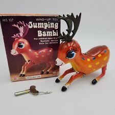 Juguete de cuerda vintage Jumping Bambi MS 107 con caja y llave funciona ver video segunda mano  Embacar hacia Argentina