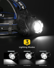 Rechargeable led headlamp for sale  Ireland