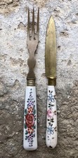 Couteau fourchette porcelaine d'occasion  Paris V