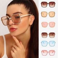 Gafas de sol negras retro cuadradas grandes para mujer hombre de gran tamaño anti UV gafas de sol segunda mano  Embacar hacia Mexico
