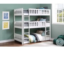 bed twin bunk triple wood for sale bed twin bunk triple wood for sale White Plains