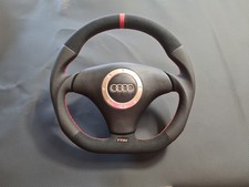 Volante AUDI A4 B5 S4 RS4 S-Line TT MK1 fundo plano grosso vermelho alcantara, usado comprar usado  Enviando para Brazil