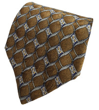 GRAVATA MASCULINA IMPORTADA 100% SEDA OURO COM DETALHES PRATA/OURO FEITA NOS EUA EXCELENTE ESTADO USADO comprar usado  Enviando para Brazil
