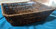 Handwoven rectangular wicker for sale  LONDON