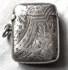 Vintage silver vesta for sale  CONGLETON