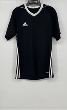 Pulôver de futebol Adidas masculino Climacool preto branco gola V tamanho médio comprar usado  Enviando para Brazil