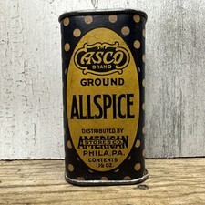 Vintage Asco Spice Tin - Allspice -Lojas Americanas Filadélfia PA Publicidade comprar usado  Enviando para Brazil