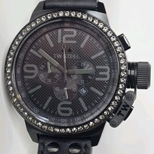 Relógio cronógrafo masculino TW aço cantina quartzo 50 mm preto, usado comprar usado  Enviando para Brazil