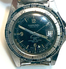 Vintage Cardinal Rallye GT World Time Diver's Watch-peças/reparo comprar usado  Enviando para Brazil