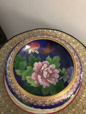 CLOISONNE COUPE BOL VASE POT BRONZE EMAUX CHINE CHINOIS ASIATIQUE JAPON ASIE comprar usado  Enviando para Brazil