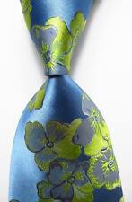 Nova Gravata Masculina Clássica Floral Azul Cinza Verde Tecido JACQUARD Seda comprar usado  Enviando para Brazil