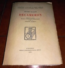 Boccaccio decameron edizione usato  Italia