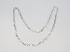 Colar de corrente de freio italiano prata esterlina corte diamante vintage c1980 20" comprimento comprar usado  Enviando para Brazil