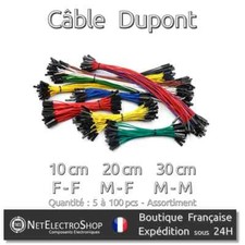 Câble Dupont FF/MF/MM, 10/20/30cm, Assortiment 5 à 100pcs Breadboard Arduino RPi comprar usado  Enviando para Brazil