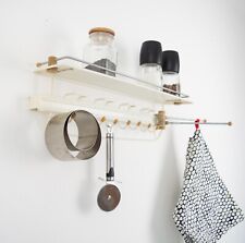 Prateleira de metal vintage para cozinha, toalheiro branco, ganchos de parede industrial para banheiro comprar usado  Enviando para Brazil
