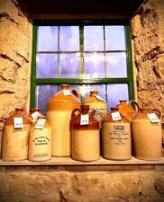 Antique stoneware flagons. for sale  BELPER