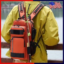 Mochilas de pesca com suporte para vara mochila de pesca ao ar livre, usado comprar usado  Enviando para Brazil
