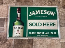 Usado, Placa publicitária Jameson uísque irlandês vendida aqui lata sala de jogos homem caverna bar pub comprar usado  Enviando para Brazil