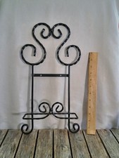 Suporte de parede para placa de ferro forjado design de pergaminho preto #4325BMT comprar usado  Enviando para Brazil
