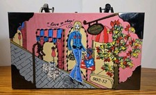Exclusiva bolsa caixa de charuto "I Live To Shop" cabo de bambu preto comprar usado  Enviando para Brazil
