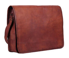 Bolsa carteiro masculina de couro 13" bolsa satchel de ombro bolsa de laptop com aba de correio comprar usado  Enviando para Brazil