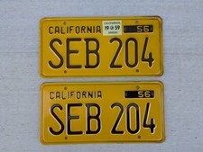 1959 california license d'occasion  Expédié en Belgium