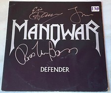 Usado, MANOWAR Defender RARE SIGNED SLEEVE ORIGINAL 12" SINGLE - AUTOGRAPHED VINYL BY 3 comprar usado  Enviando para Brazil
