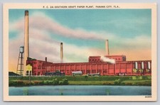 Cartão postal Southern Kraft Paper Plant Factory Company Panamá FL Flórida comprar usado  Enviando para Brazil