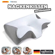 Nacken Therapiekissen Memory Schaum Hellgrau Orthopädisch Ergonomisch Schmerzen comprar usado  Enviando para Brazil