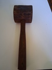 Martelo de madeira primativo 12" comprimento total cabeça 3,5" X 4"x 4" comprar usado  Enviando para Brazil