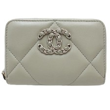 Bolsa de moedas CHANEL Chanel 19 com zíper marca CC estojo de moedas de couro AP0949/083389 comprar usado  Enviando para Brazil