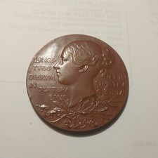 1837-1897 Queen Victoria medalha bonze grande em estojo em perfeito estado real, usado comprar usado  Enviando para Brazil