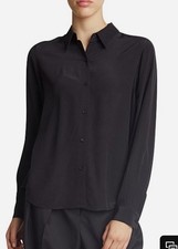 Blusa JAC & JACK Opala Tamanho Médio Preta Camisa de Seda Botão NOVO comprar usado Blusa JAC & JACK Opala Tamanho Médio Preta Camisa de Seda Botão NOVO comprar usado  Enviando para Brazil