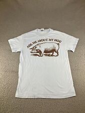Camisa masculina vintage Tennessee River azul pequena Ask Me About My Hog Y2K Pig comprar usado  Enviando para Brazil
