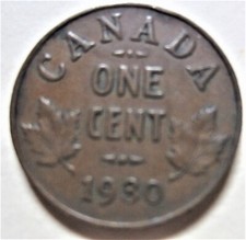 Moeda de 1930 Canadá centavo pequeno data semi chave. Moeda de um centavo comprar usado  Enviando para Brazil