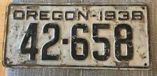 Oregon 1938 license for sale  Owensboro