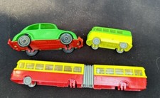 Ônibus articulado Bussing e VW Bug Bus carros de plástico feitos na Alemanha Ocidental -C7 comprar usado  Enviando para Brazil