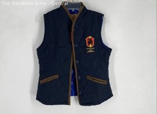 Colete acolchoado AB Albero feminino azul sem mangas botão frontal tamanho médio comprar usado  Enviando para Brazil