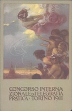 PC concurso telegráfico ITÁLIA Torino 1911 comprar usado  Enviando para Brazil