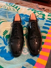 Sapatos de noite masculinos Crockett and Jones Mayfair preto, couro envernizado, 11D EUA comprar usado  Enviando para Brazil