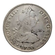 Usado, 1788 Potosí Bolivia 8 Reales P R Carlos III Grande Plata Española Colonial 4I segunda mano  Embacar hacia Argentina