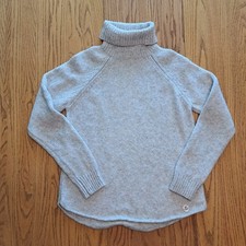 Suéter feminino Michael Kors mistura de cabelo alpaca grande cinza claro gola tartaruga comprar usado  Enviando para Brazil