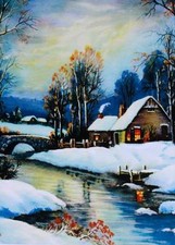 Vintage art winter for sale  Ahsahka
