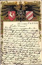 Präge wappen litho gebraucht kaufen  Berlin